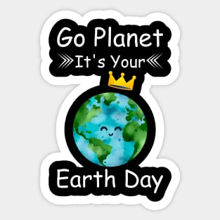 Cute Cartoon Earth Day Sticker